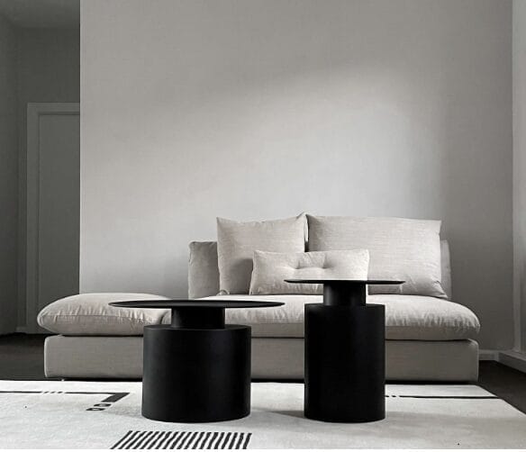 Pillar Table, Tall - Burned Black L45 x W45 x H50cm