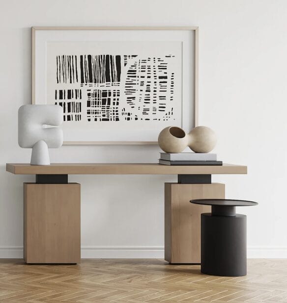 Pillar Table, Tall - Burned Black L45 x W45 x H50cm