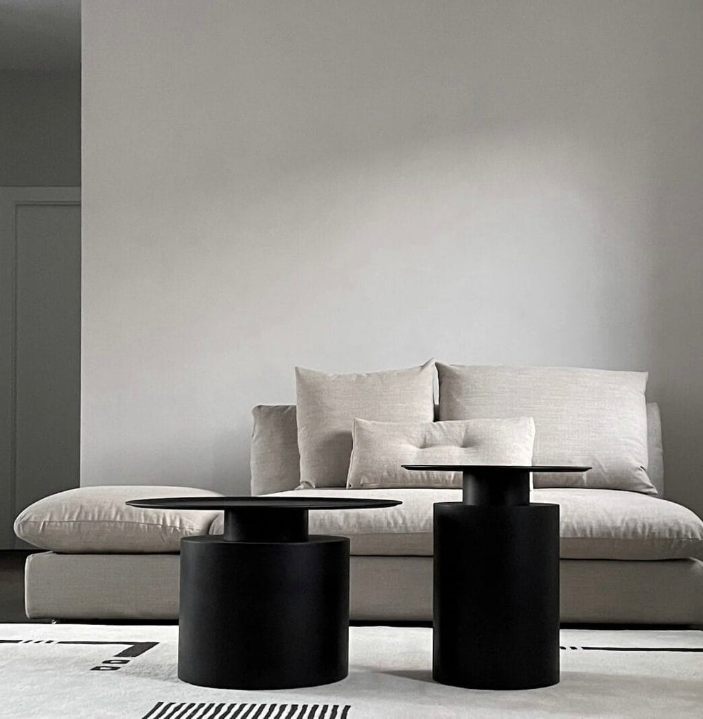Pillar Table, Low - Burned Black L65 x W65 x H41cm