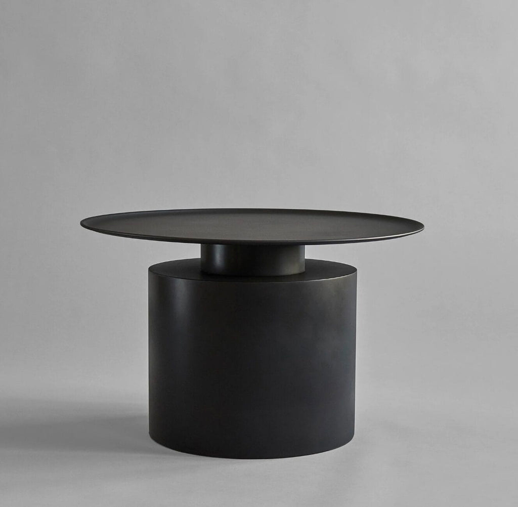 Pillar Table, Low - Burned Black L65 x W65 x H41cm