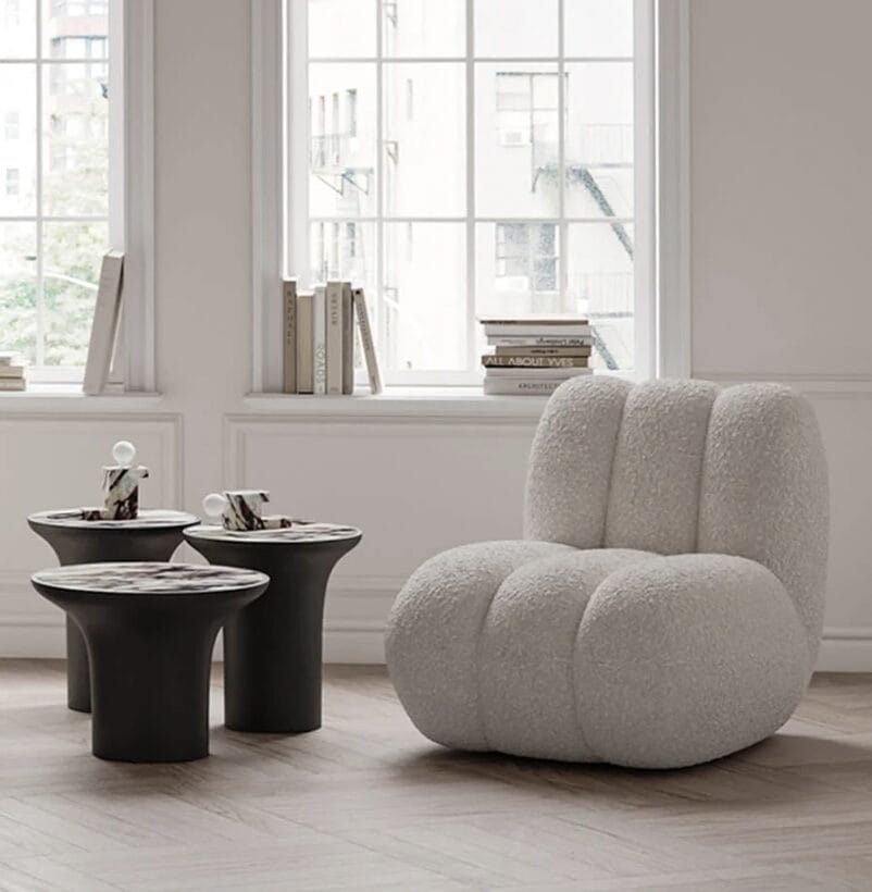 Trumpet Table, Tall - Calacatta