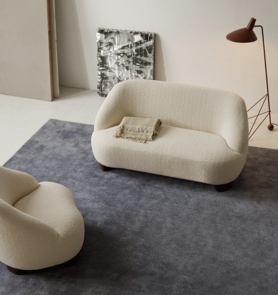 Margas 2-Seater Sofa LC3, Svevo 002 Walnut