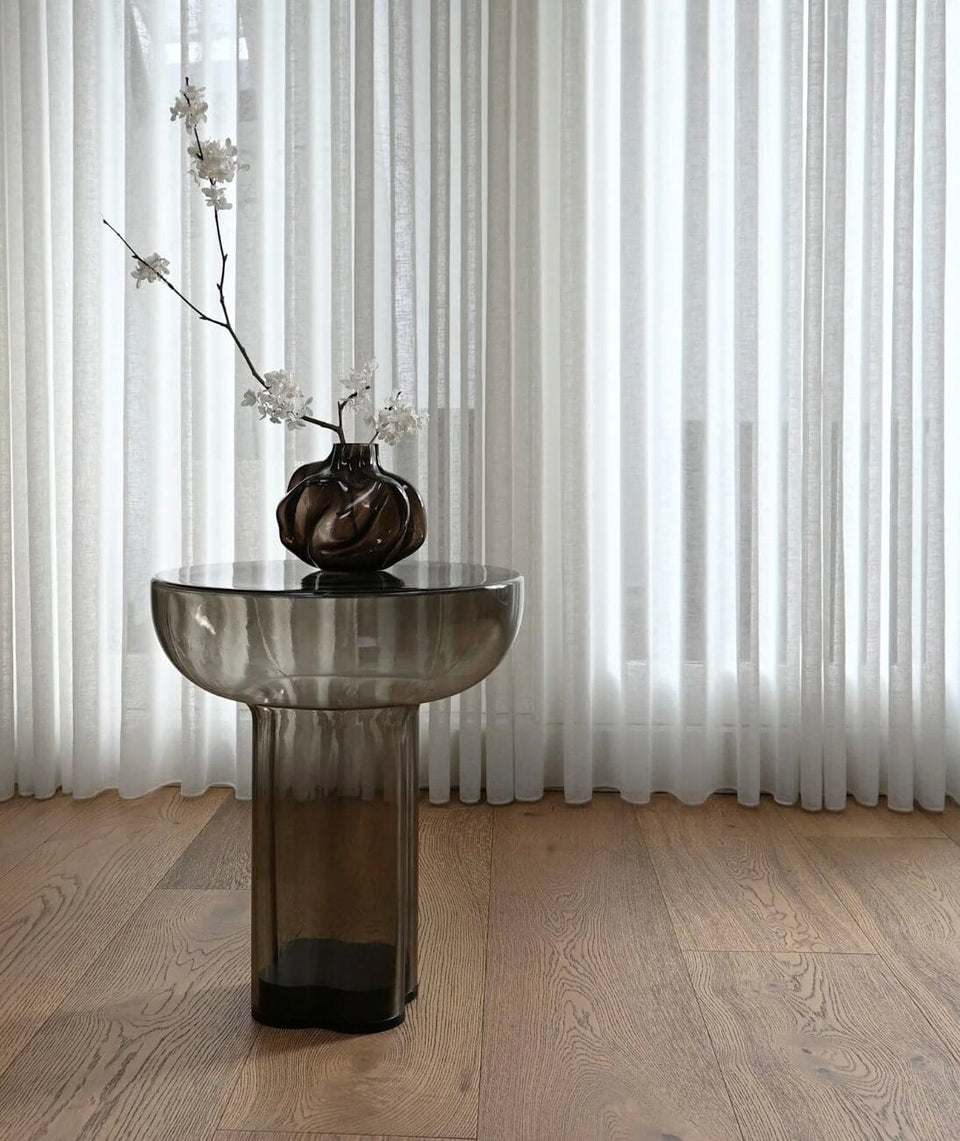 Wabi Vase, Mini - Smoked Forest Mouth-Blown Glass