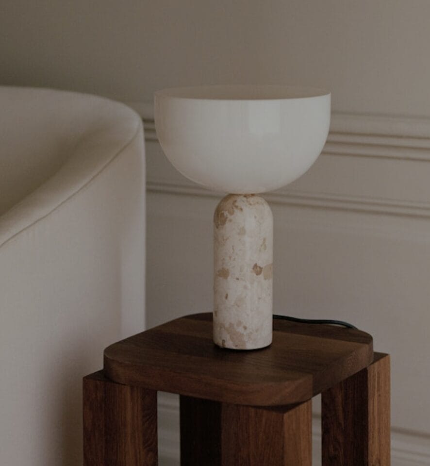 Kizu Table Lamp Small, Kunis Breccia Marble, H35xØ25cm