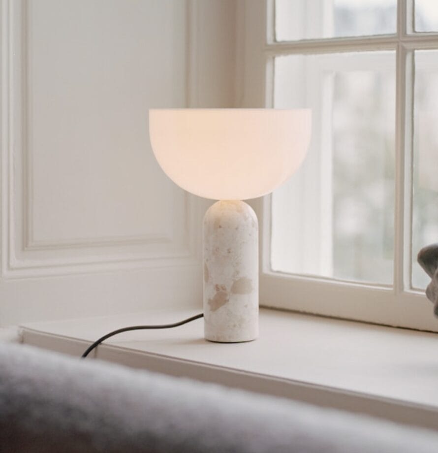 Kizu Table Lamp Small, Kunis Breccia Marble, H35xØ25cm