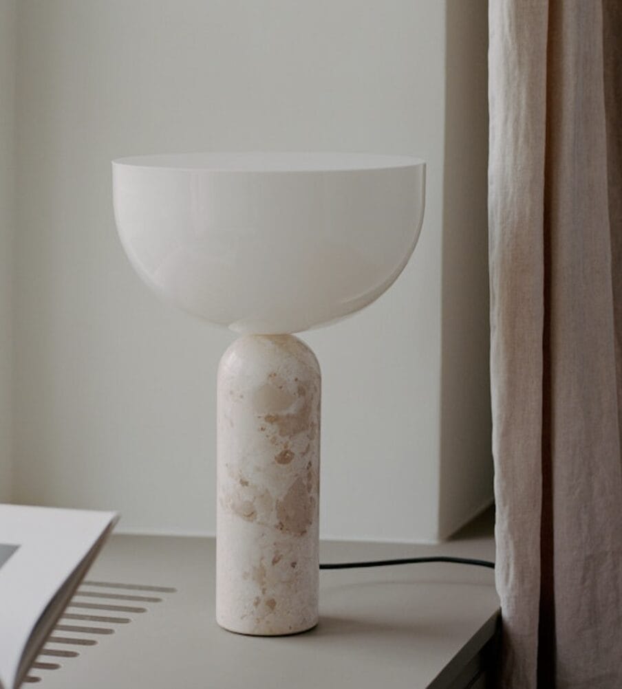 Kizu Table Lamp Large, Kunis Breccia Marble H45xØ30cm