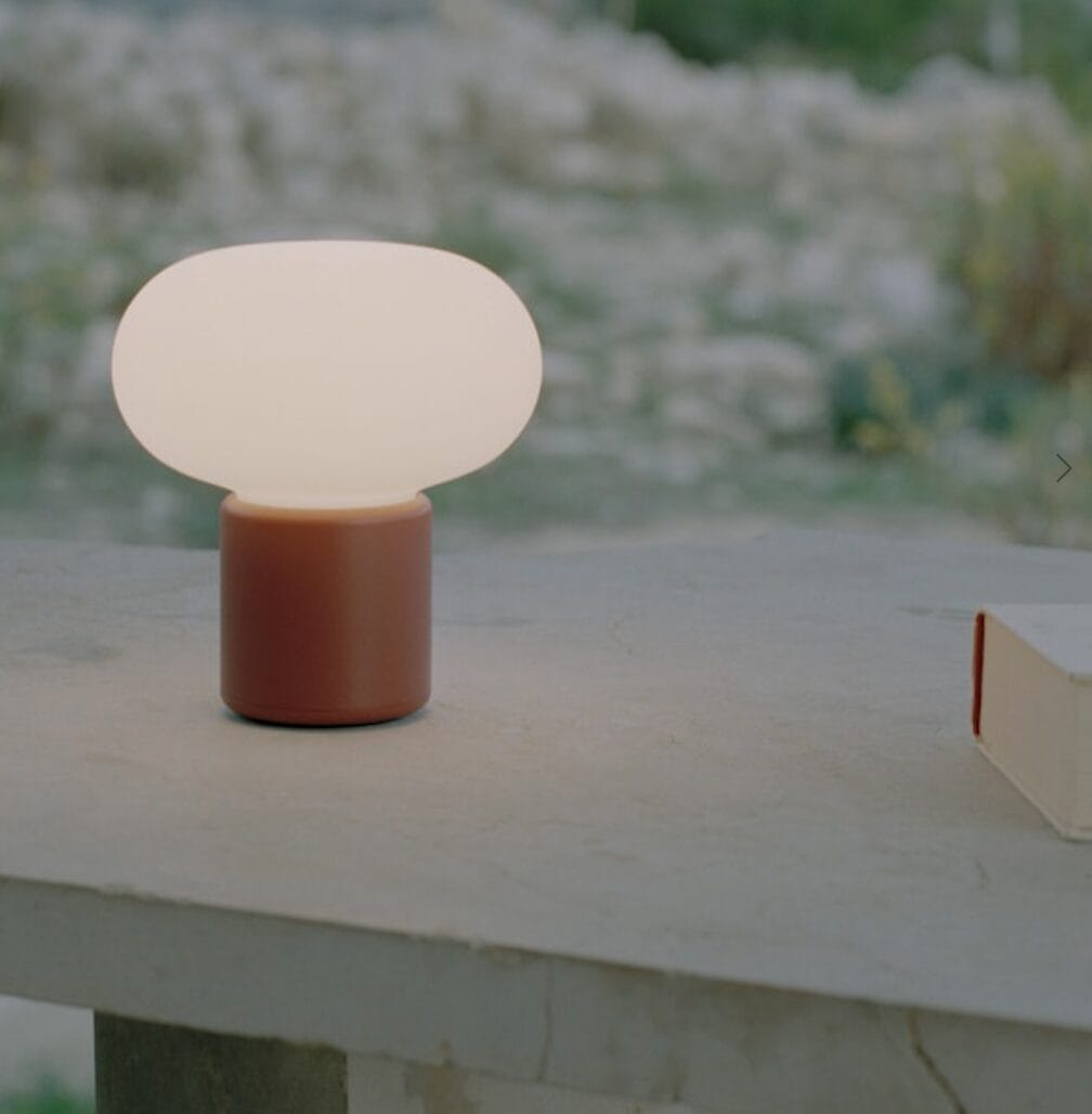 Karl-Johan Portable Table Lamp,Earth Red