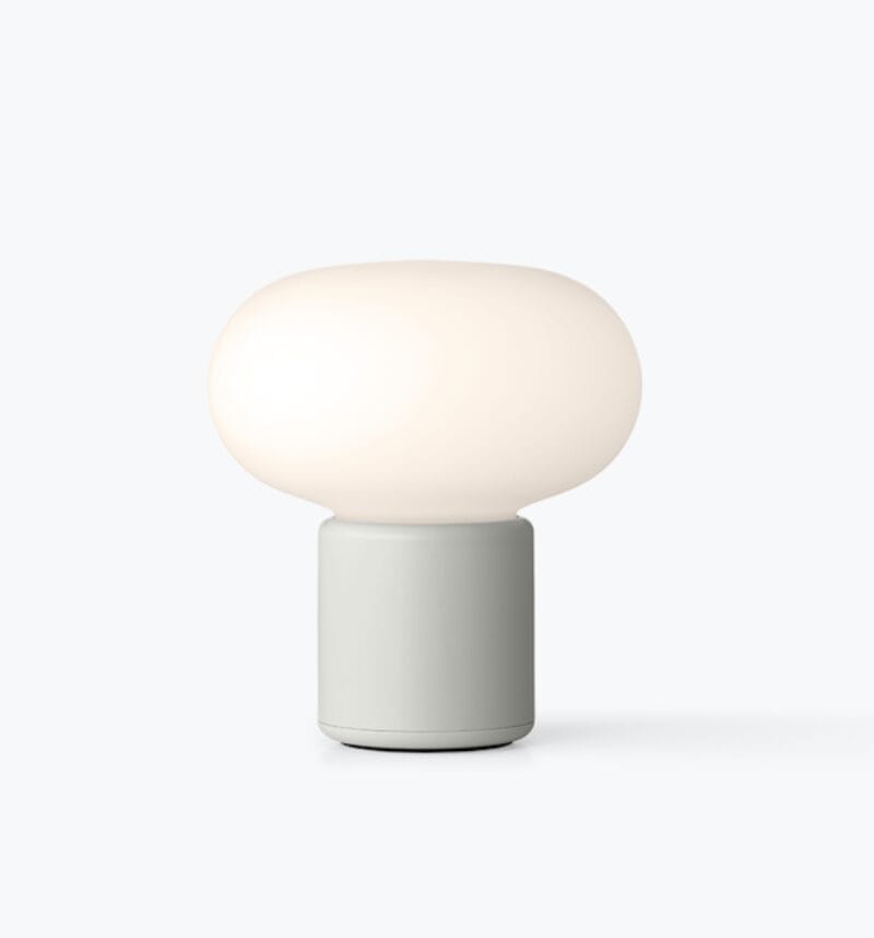 Karl-Johan Portable Table Lamp, Light Grey