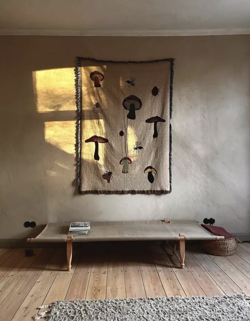 Forest Tapestry Blanket, Sand, W120 cm