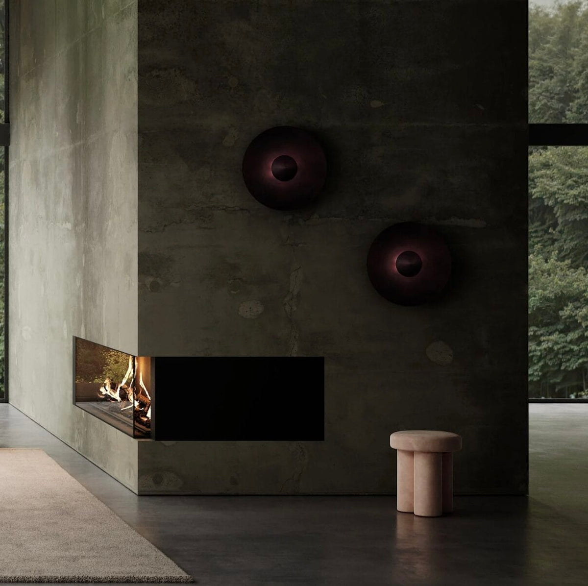 Dusk Wall Lamp- Burned Black L50 W50 H17,5 CM
