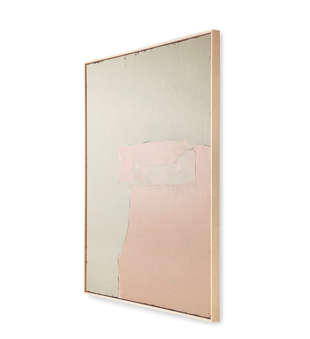 Abstract painting olive/nude, 100x120cm