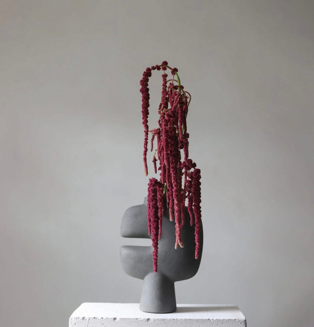 Tribal Vase, Medio - Dark Grey, L22,5 / W9 / H30 cm