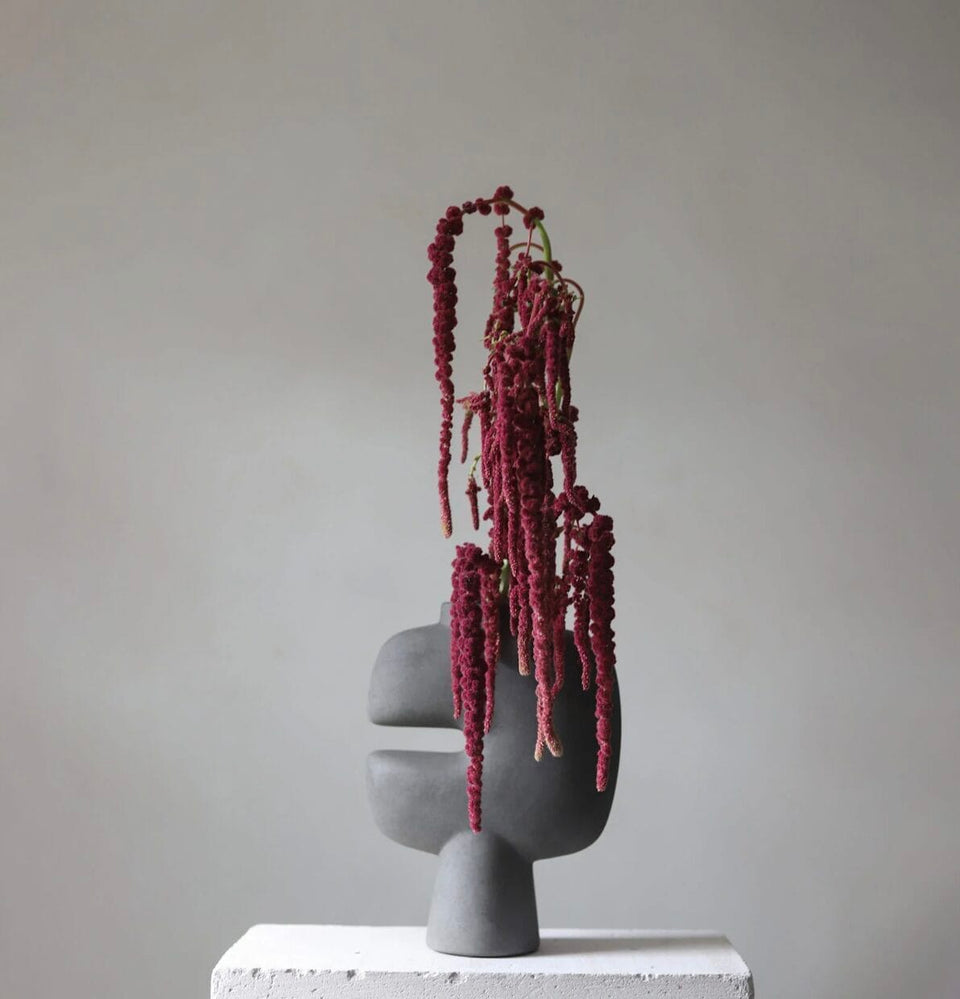 Tribal Vase, Medio - Dark Grey, L22,5 / W9 / H30 cm