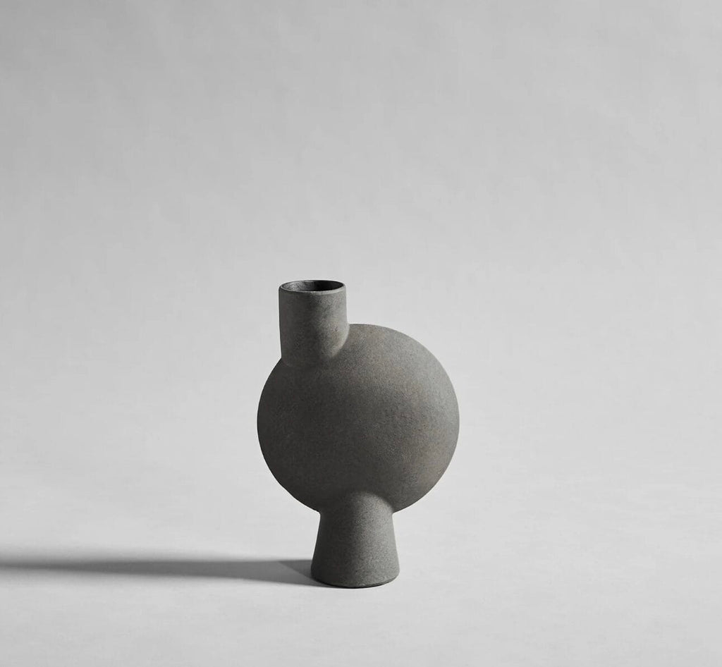 Sphere Vase Bubl, Medio - Dark Grey L18 x W8 x H26cm