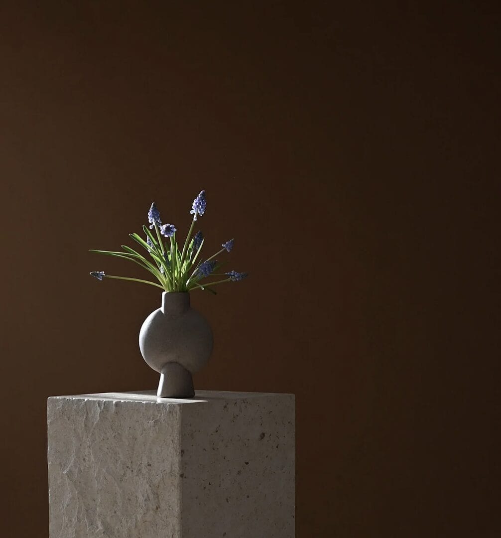 Sphere Vase Bubl, Mini - Taupe, L13 / W6