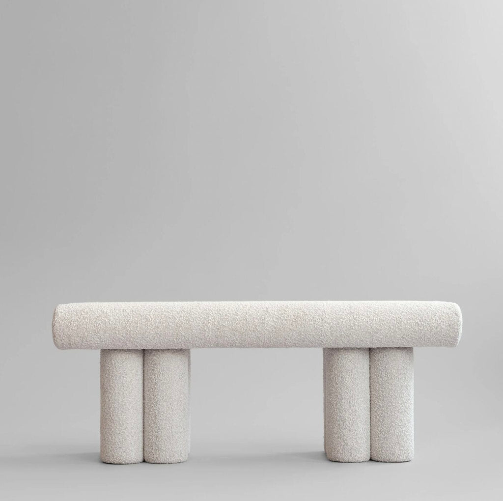 Hiro Bench – Off White H48.5 x L120 x W39cm