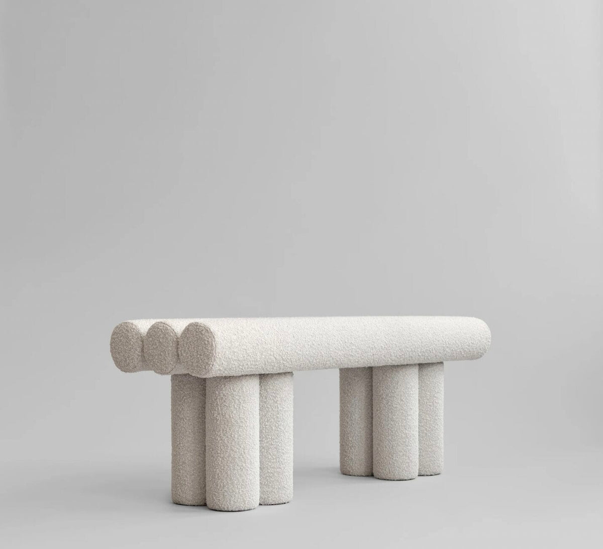 Hiro Bench – Off White H48.5 x L120 x W39cm