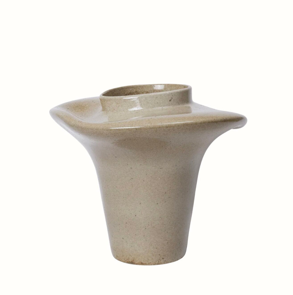Evio Vase- Elm Green, Large Ø35 x W35 x H35cm