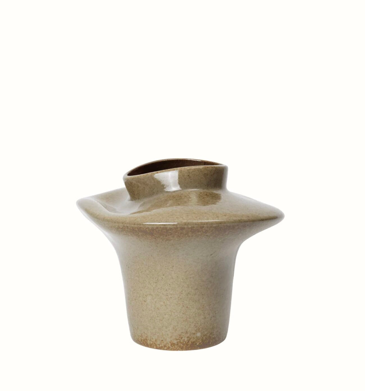 Evio Vase -Elm Green, Small Ø25 x W25 x H22cm