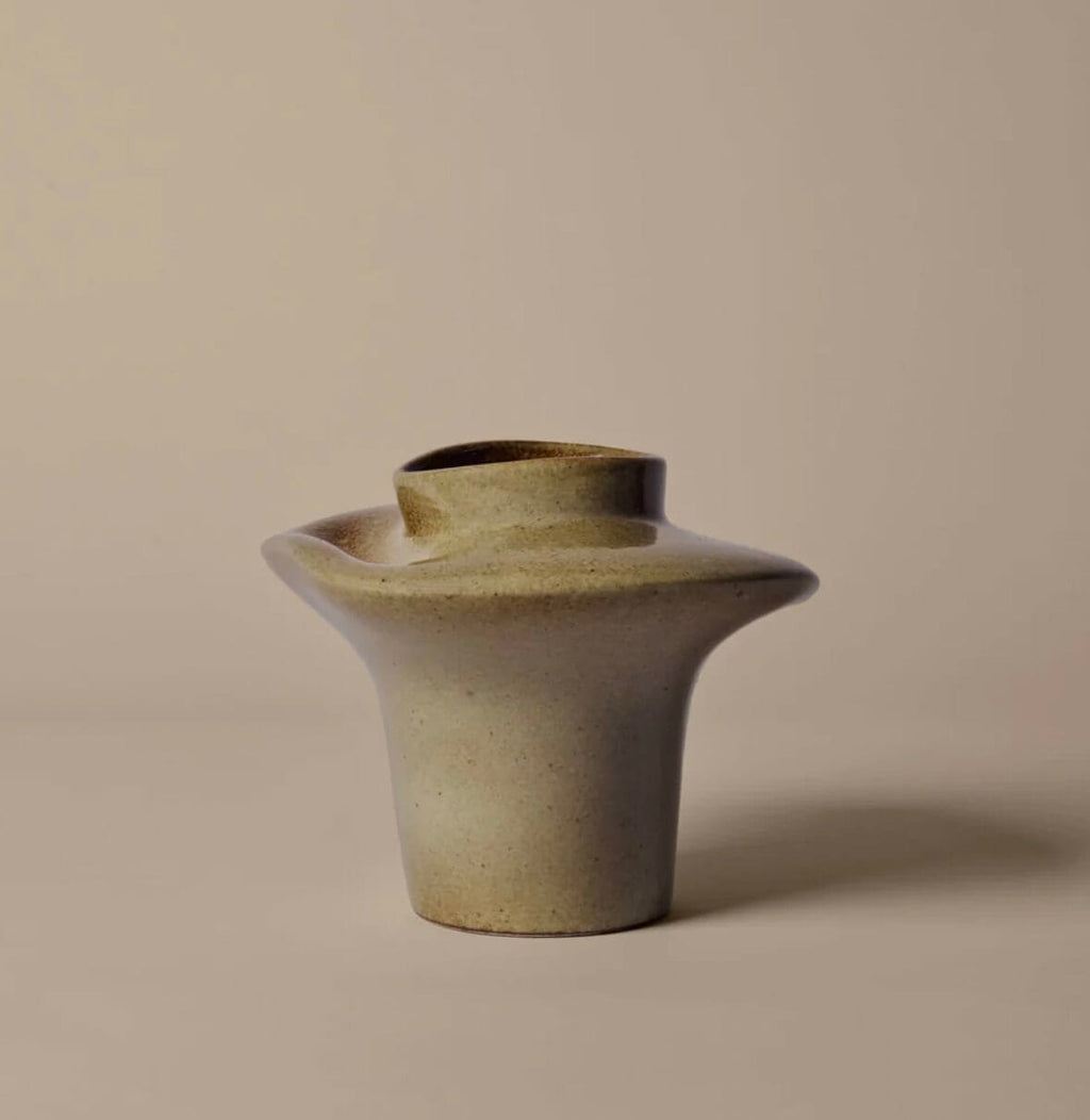 Evio Vase -Elm Green, Small Ø25 x W25 x H22cm
