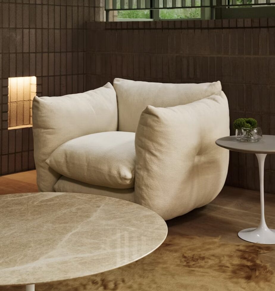 Perron Pillo Lounge Chair, Fabric group G07H - Hyle (G) Ice