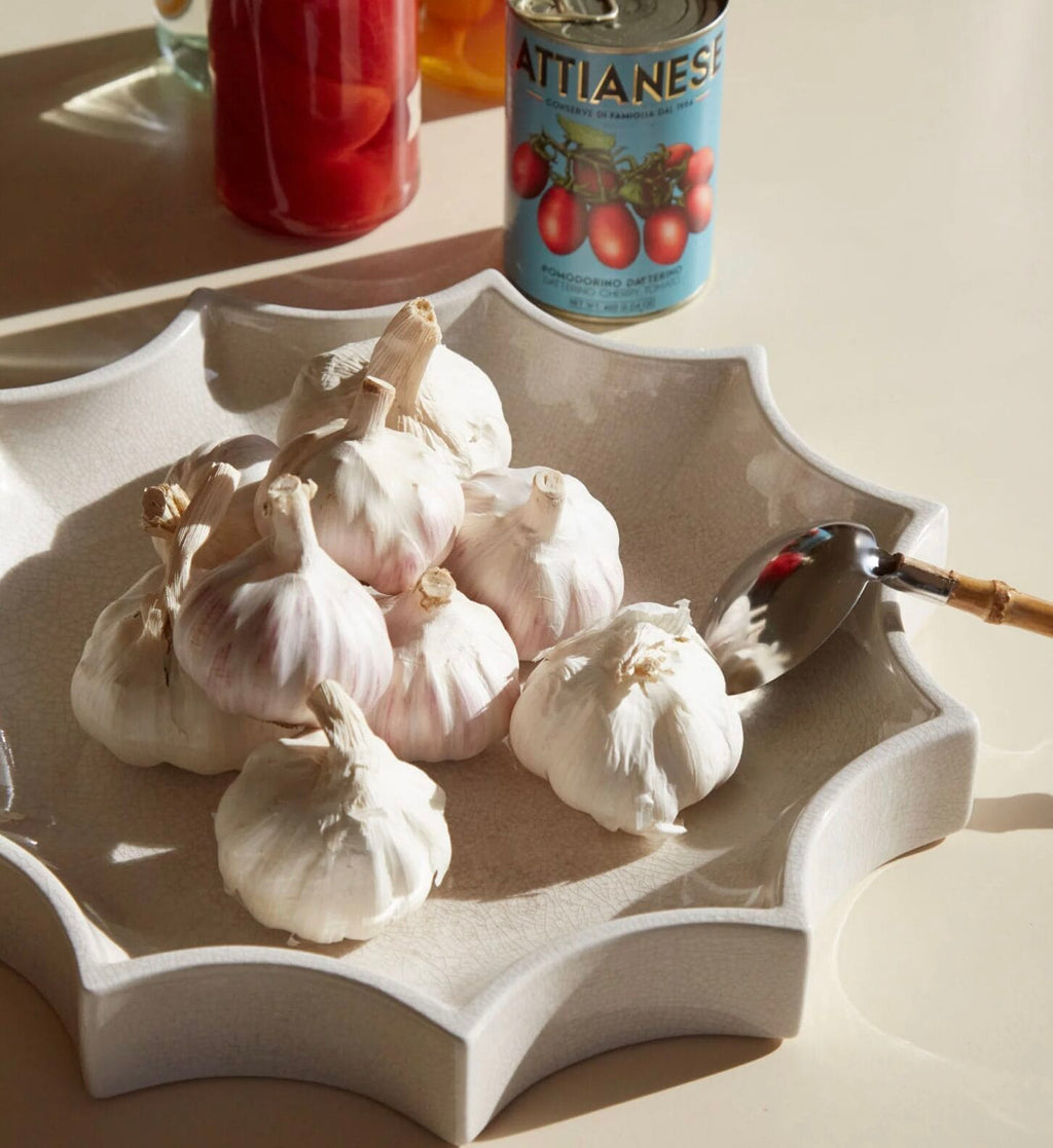 Tasca Large cream-white ceramic trinket dish