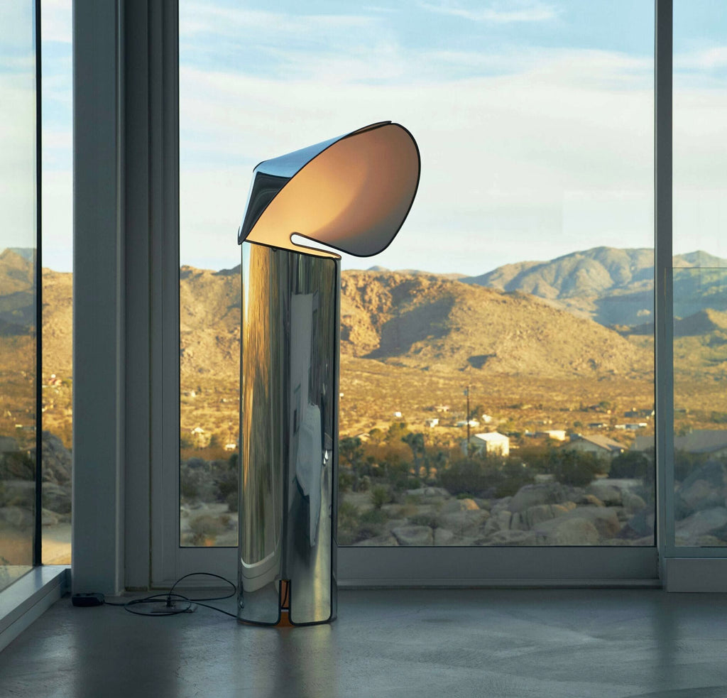 Chiara Floor Lamp - Stainless Steel, D72 x H145cm