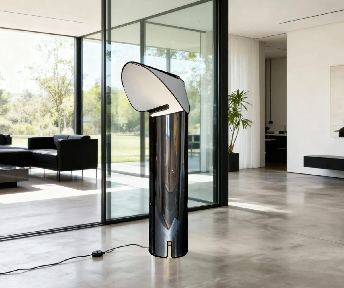 Chiara Floor Lamp - Stainless Steel, D72 x H145cm