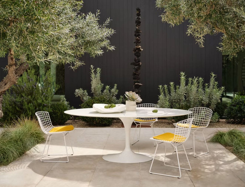 Bertoia Side Chair, With Seat Pad Frame ,Black Upholstery Velluto Leather Color Toast