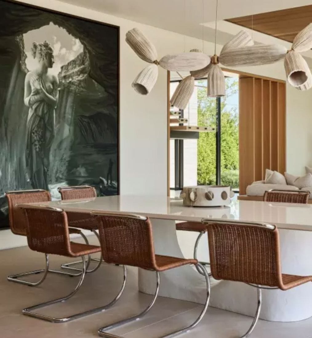 MR side chair without Arms,Rattan upholstery, chrome frame