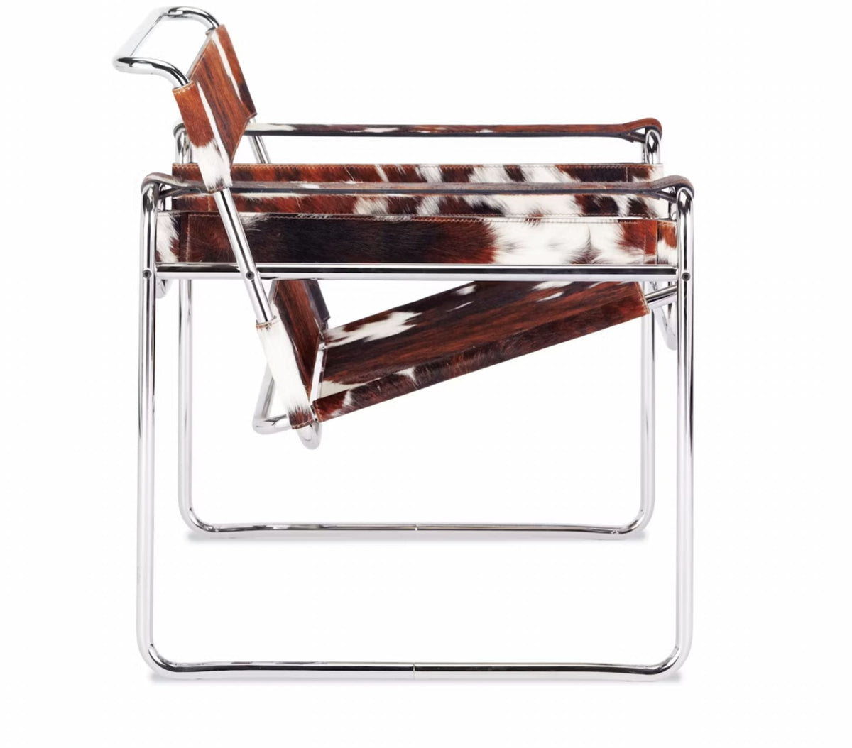 Wassily lounge chair, chrome frame, Haired Hide