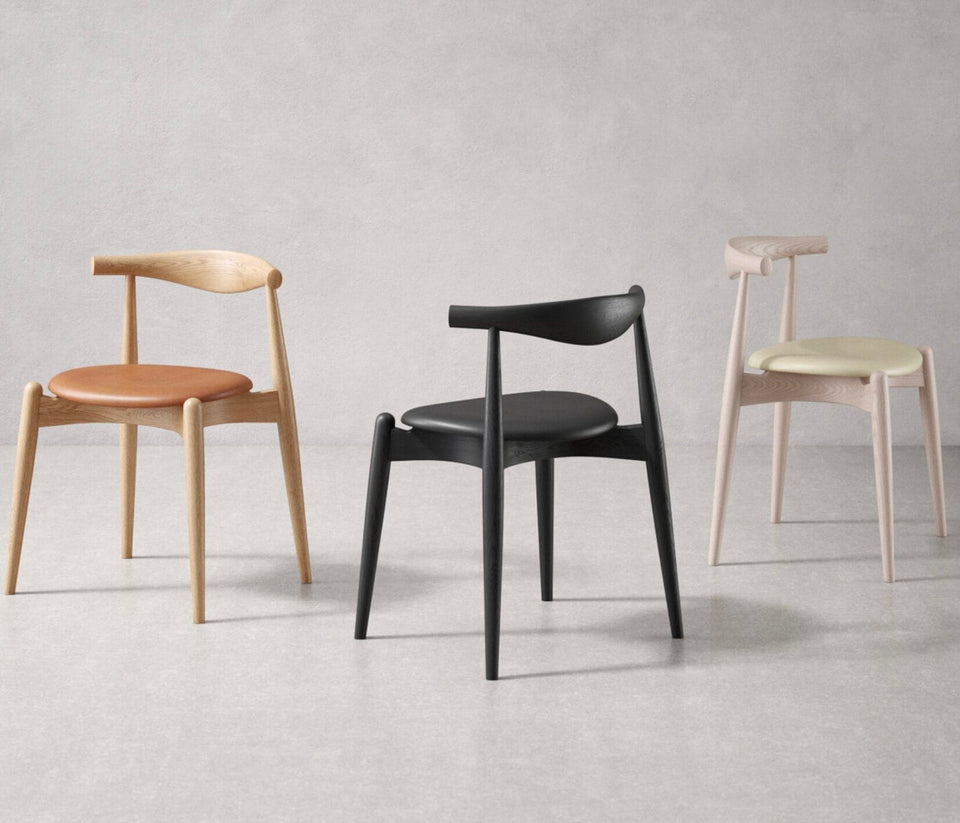 CH20, Elbow Chair, Oak Oil, FSC®Mix 70% Leather Thor 301, CAT B (Black)