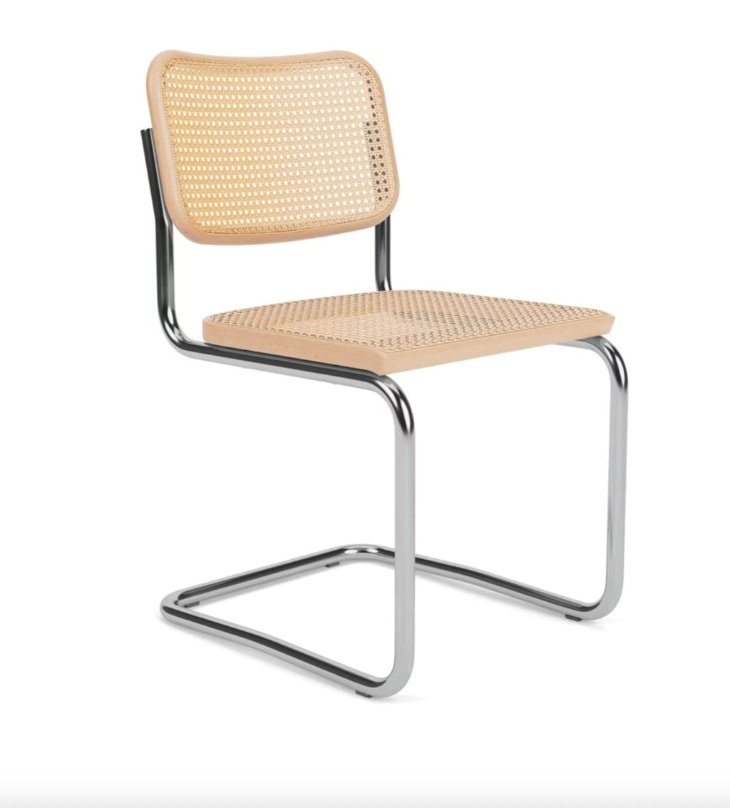 Cesca Contract Chair, Side Chair, Naturel Beech, Polished Chrome