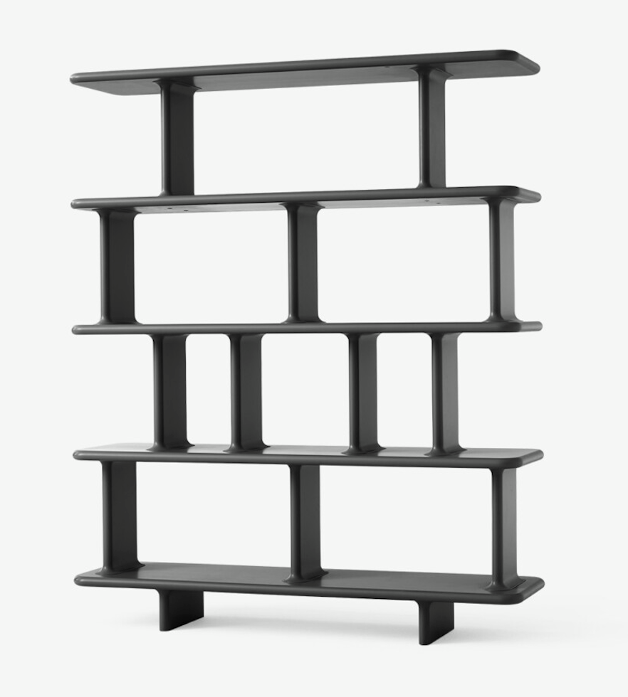 Archivo JH45 Shelf, Grey Black, W140 x H168 cm