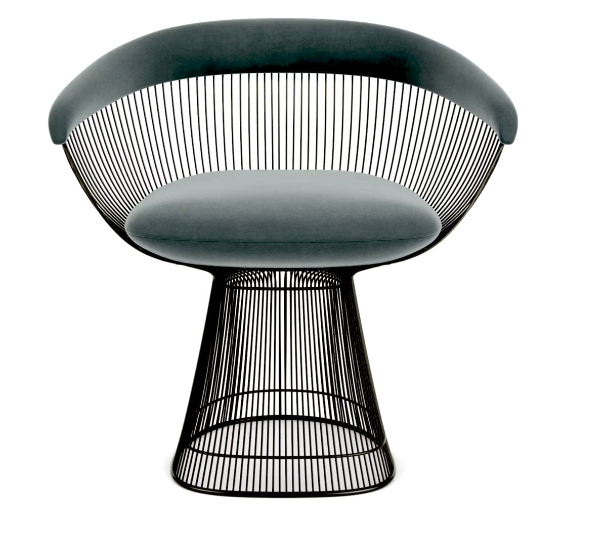 Platner Side Chair, Dedar Eva Cactus 169, Metalic Bronze