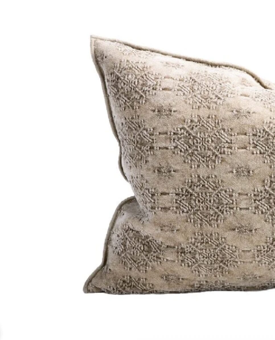 Jacquard Stone Washed Cushion, Kilim Nude 50 x 50 cm