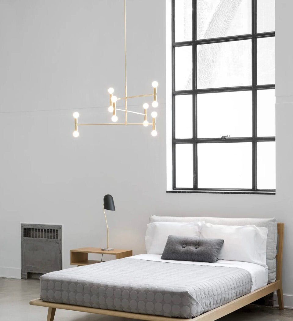Dot Atomium Pendant, Finish: Brass, Total Height 122cm