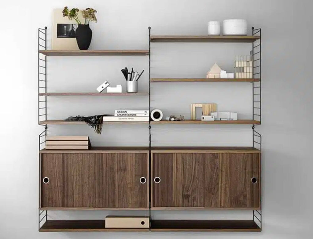 String Configuration 160 x 150 cm, Walnut/Black