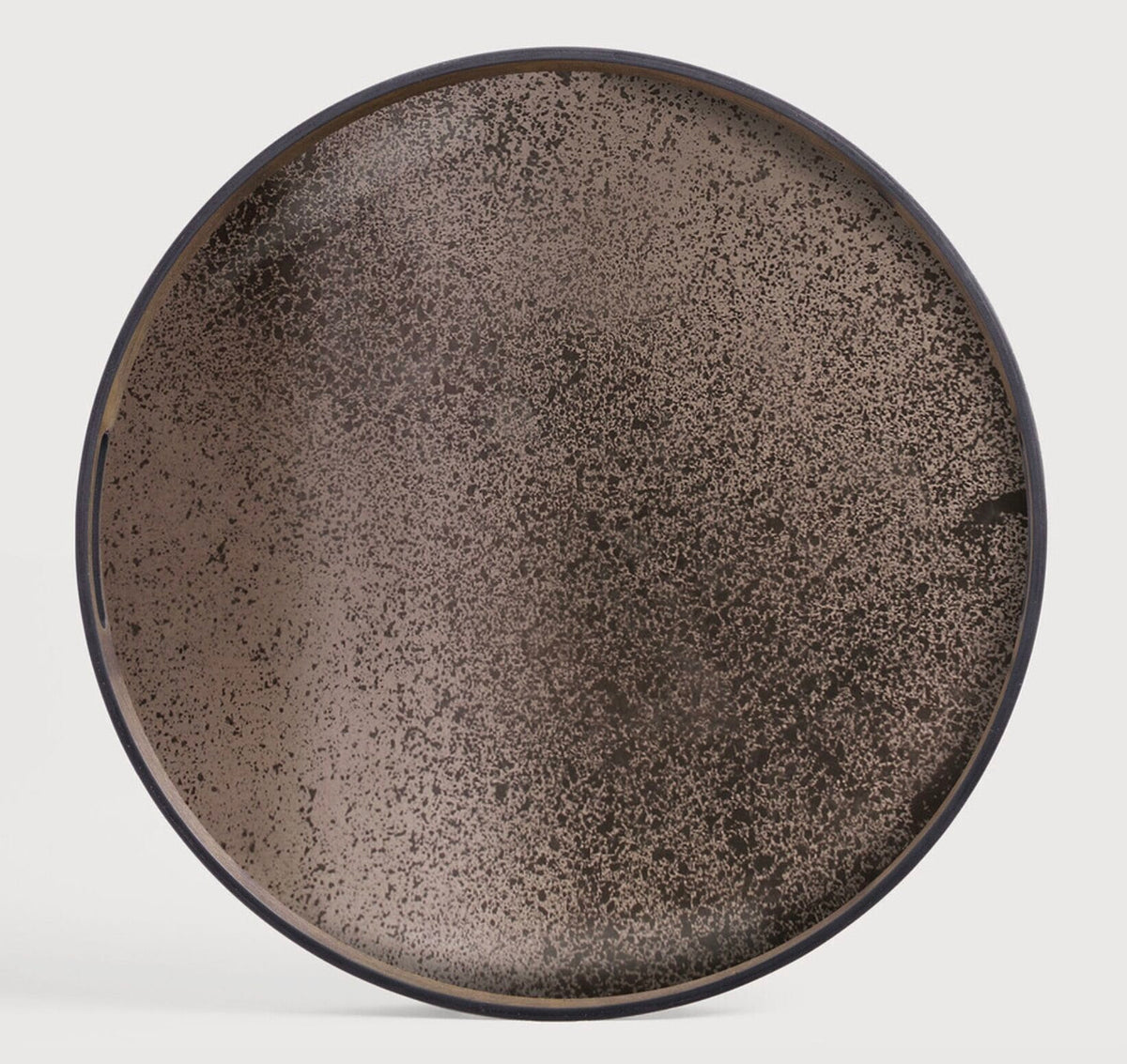 Aged tray - mirror - Bronze - round - S 48 x 48 x 4 cm