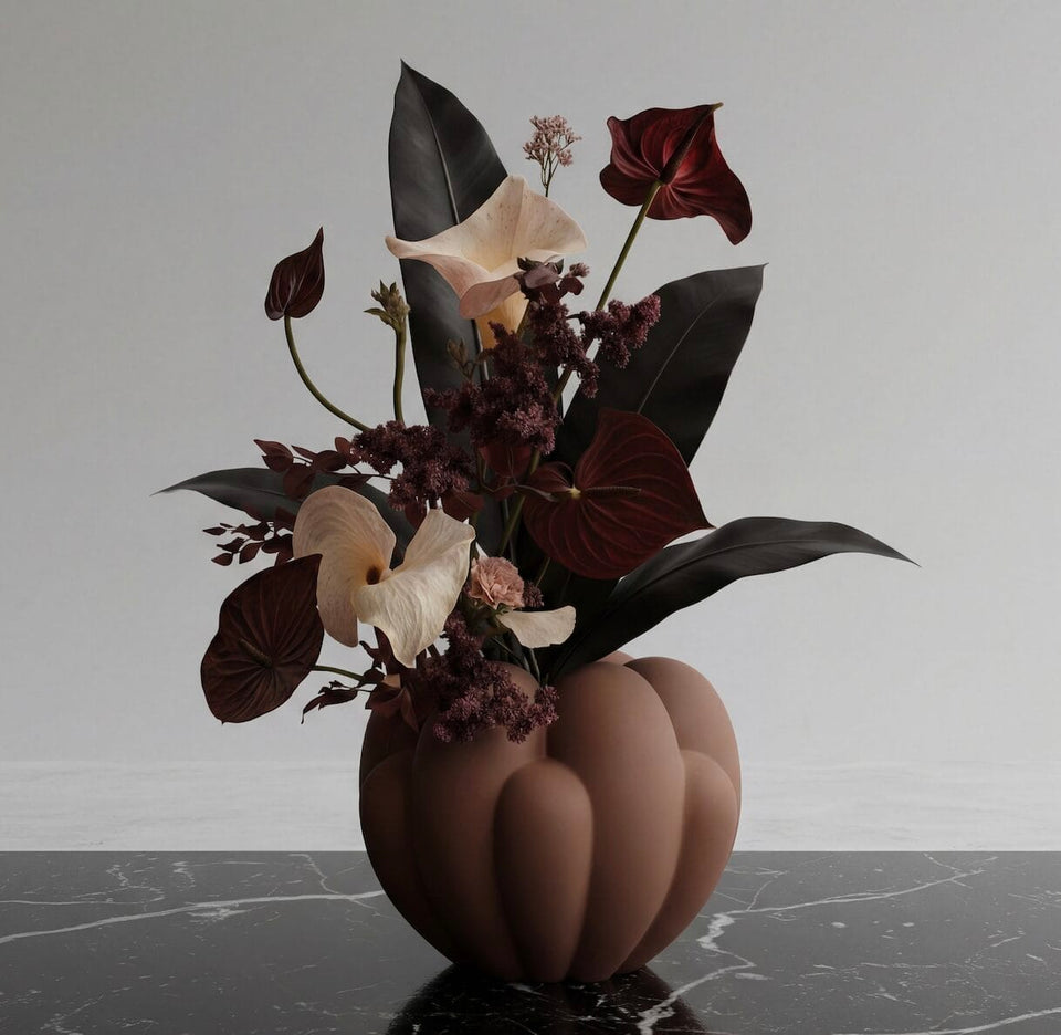Bloom Vase, Mini - Almond, L35 x W35 x H27cm