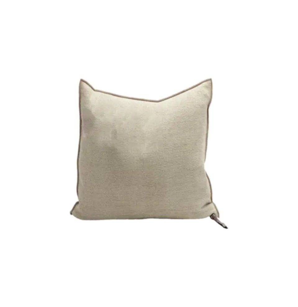 Chenille Vintage Cushion, Ciment 65x65