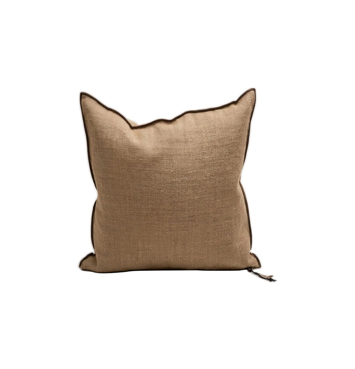 Toile de Lin Vintage Cushion, Havane, 50 x 50 cm