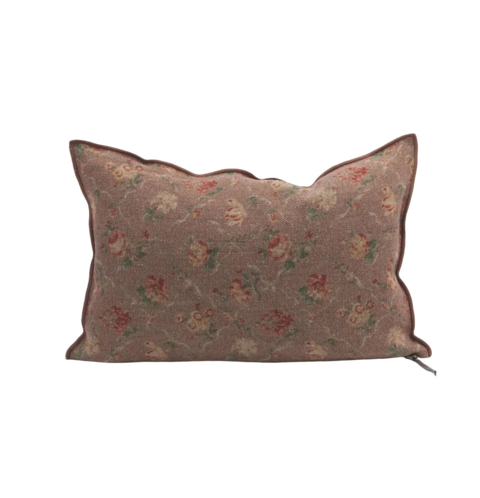 Printed Wabi Sabi Linen - Jardin Secret Bois de Rose 40 x 60