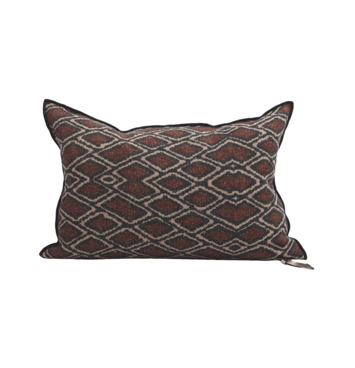 Cushion Vice Versa Printed Wabi Sabi Linen, Samarkand Argile 40 x 60cm
