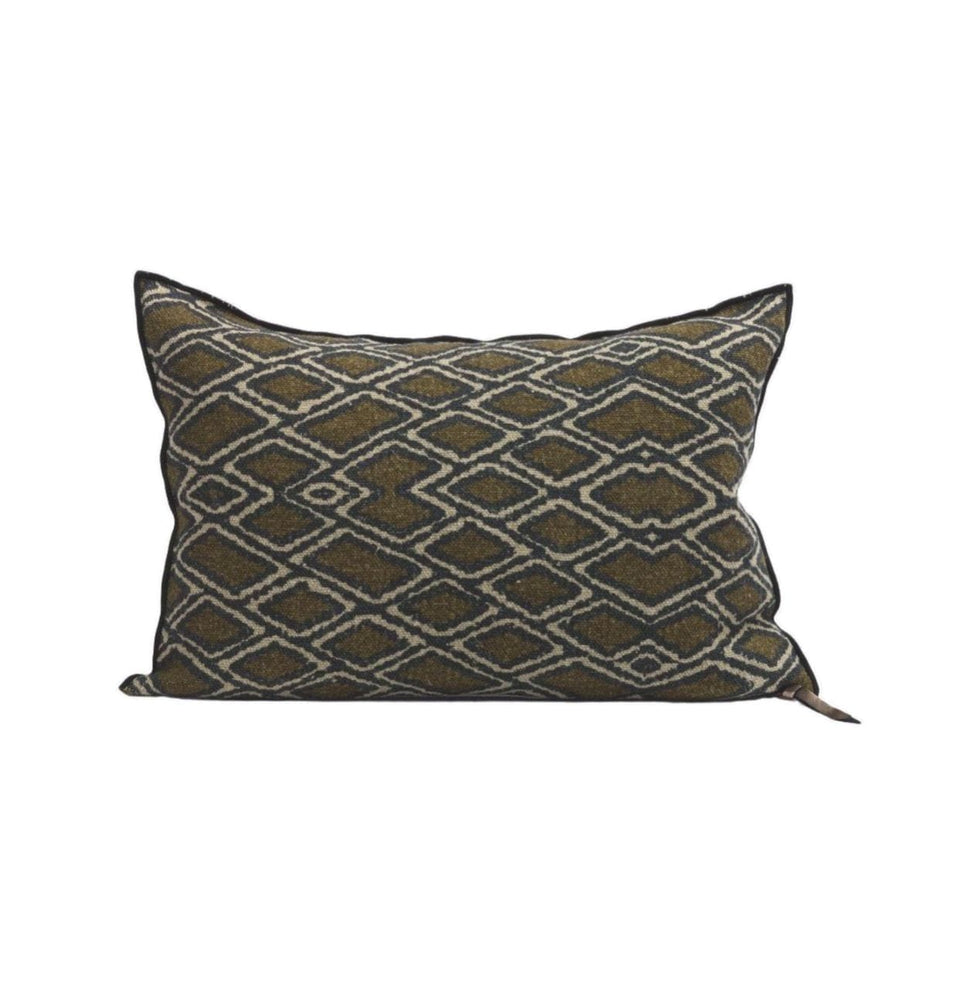 Cushion Vice Versa, Printed Wabi Sabi Linen, Samarkand Bronze 40 x 60cm