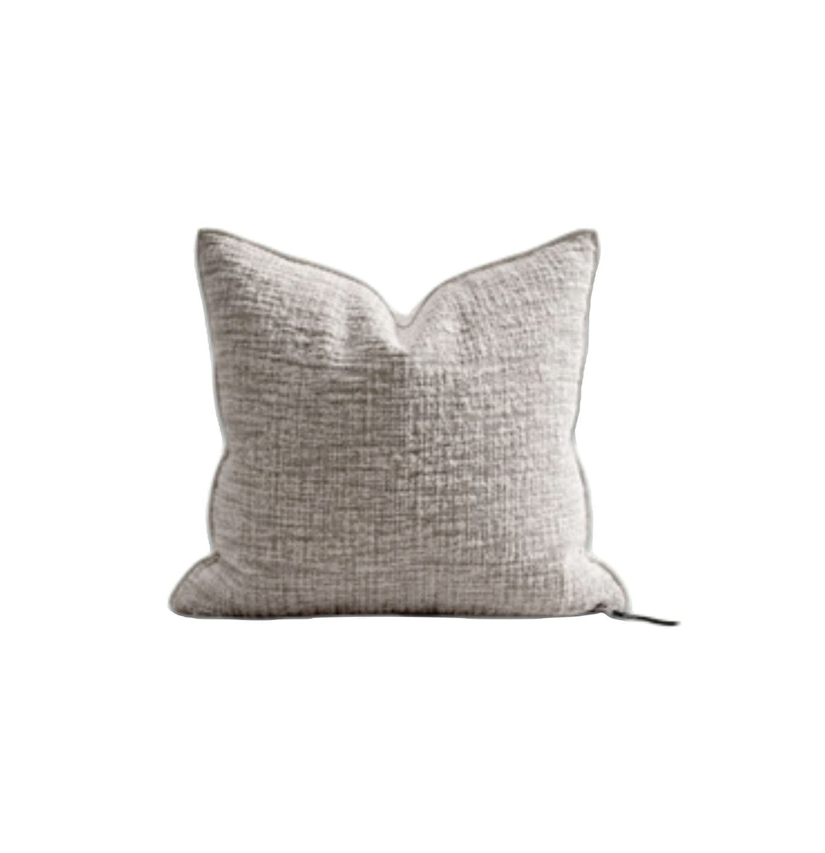 Vice Versa Cushion Canvas Biella Dévorée, Naturel 50 x 50cm