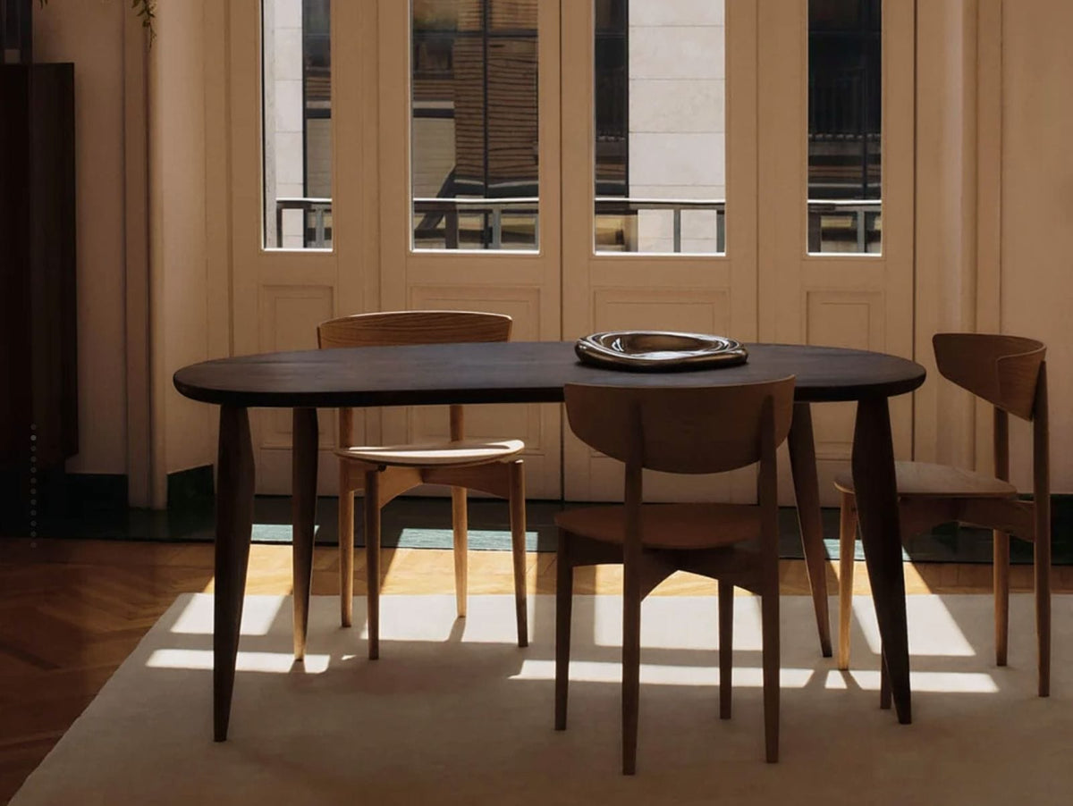 Feve Table, Walnut, W: 160 x H: 73 x D: 86 cm