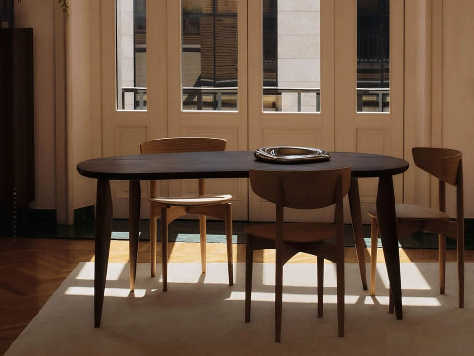 Feve Table, Walnut, W: 160 x H: 73 x D: 86 cm