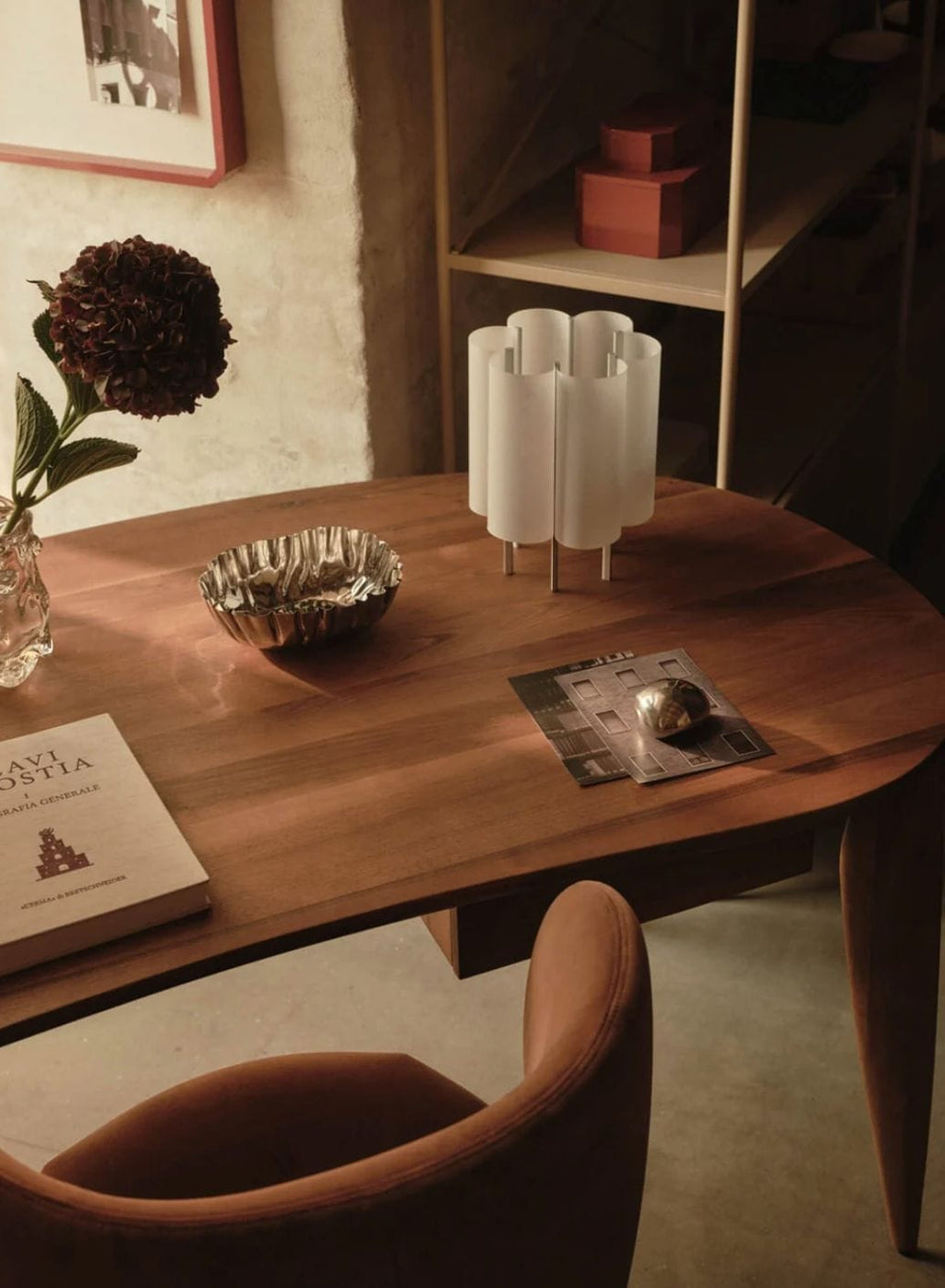 Feve Table, Walnut, W: 160 x H: 73 x D: 86 cm