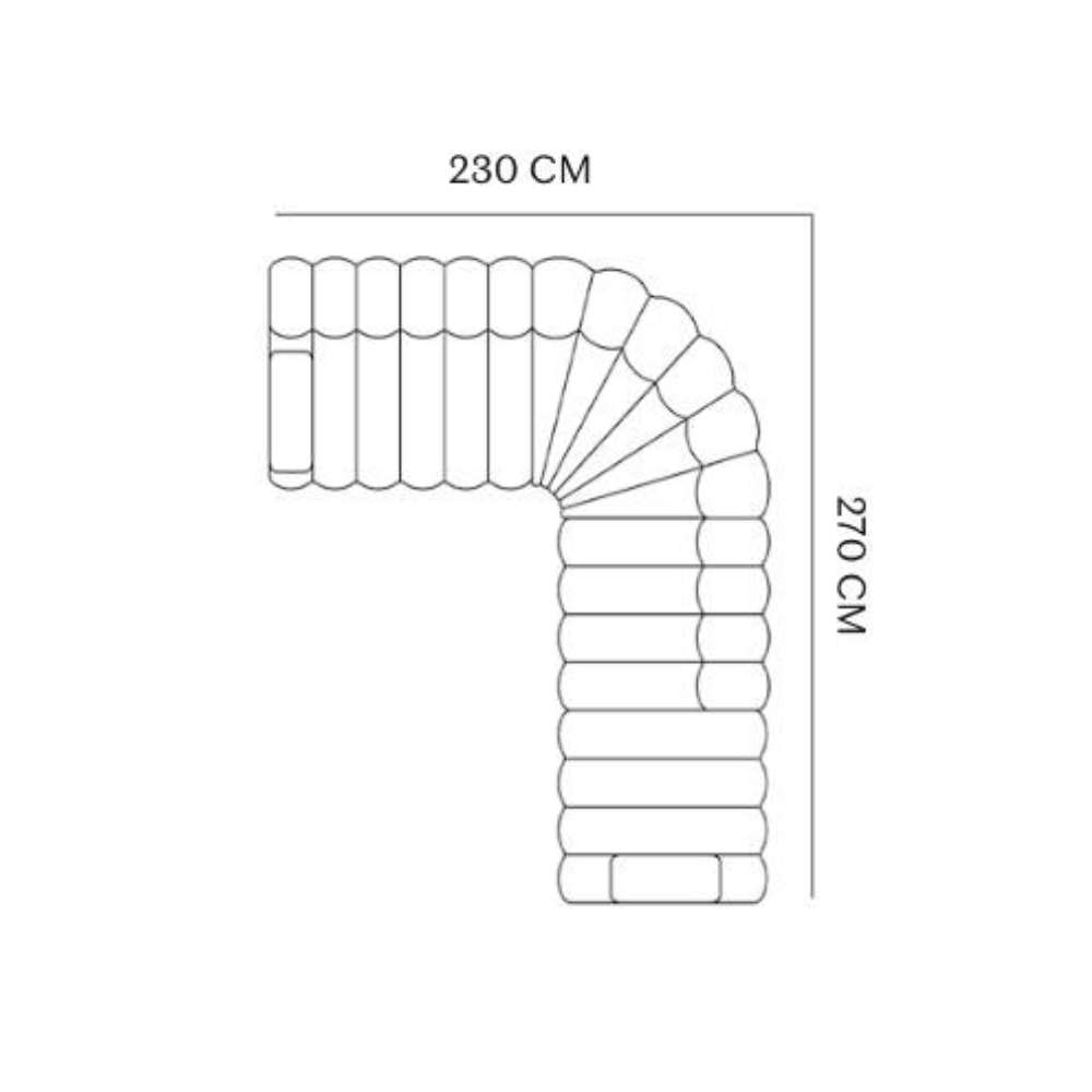 Studio Sofa- Setup 4 + Ottoman